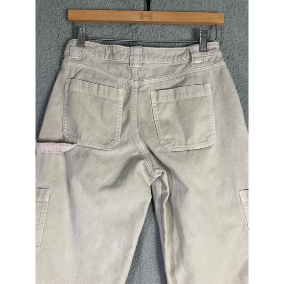 Women's Beige High Waisted Cargo Pants Size 1 Garage - Picture 10 of 11